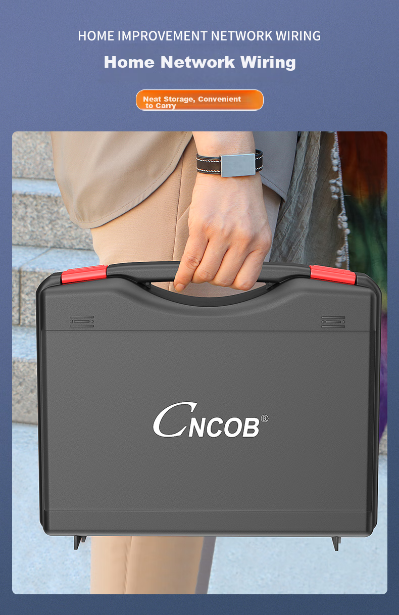 CNCOB Network Cable Crimper Tool Kit, Multifunctional Network Tester, Wire Stripper, RJ45 Crimping Tool Set, CN-A 9