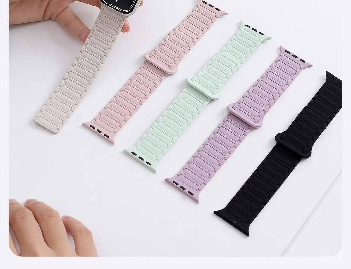Watchbond Compatible with Apple S12 Watch Band, IWatch S11/s10/9/8 Strap, Upgraded Silicone Magnetic Loop, Ultra4/3/2 Watch Band, 49mm Men's Starlight Strap 5