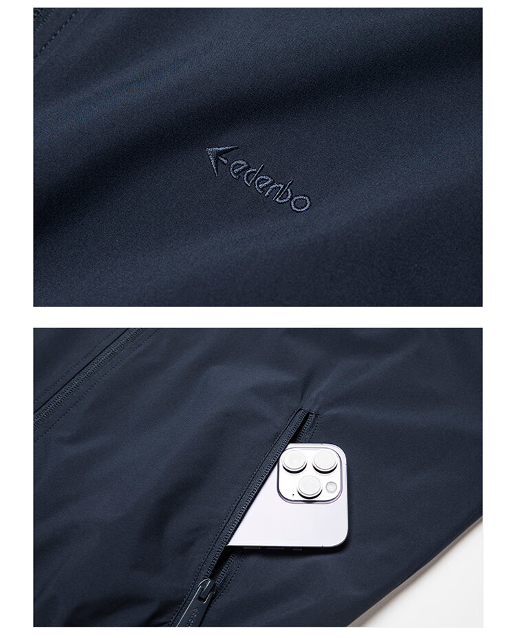 Edenbo Autumn Winter Casual Jacket Baseball Collar Business Commuter Coat Men Navy Blue 170/88A (L) 16