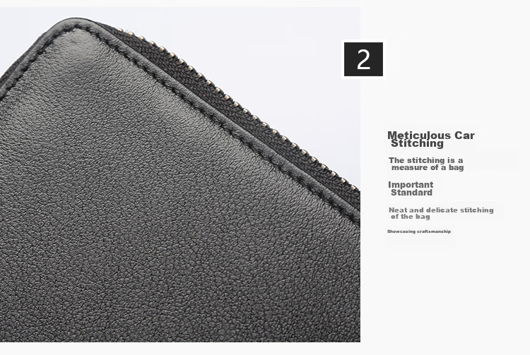 HONGU Handbag, Top-Grain Leather Men's Clutch, Long Wallet for Men, Gift Box Packaging, Birthday Present 29