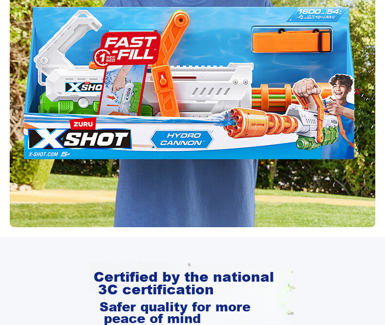 ZURU Super Attack Crazy Water Cannon Quick-Fill Water Gun, Water Play Toy, Birthday Gift for Boys And Girls 8
