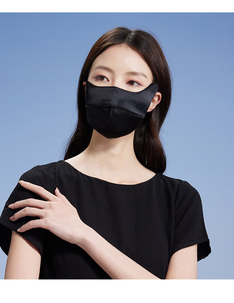 Shanghaigushi Silk Sun Protection Face Mask, Lightweight And Thin, 100% Mulberry Silk Face Cover for Women, Summer UV Protection for Driving, Silver Gray 9