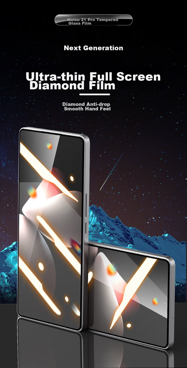 HotFire Tempered Glass Screen Protector for Meizu 21 Pro, Full Coverage Auto-Adhesive Glass Film for Meizu 21 Pro Smartphone, Shatterproof And Scratch-Resistant Protective Film 1