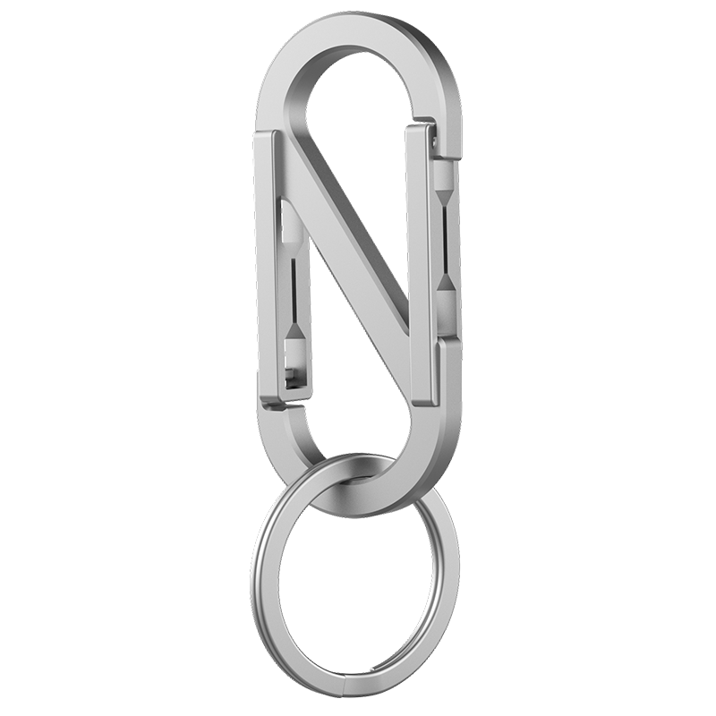YORA Titanium Alloy Mechanical Car Keychain, Men's Pendant, Key Ring, Waist Hanging Loop, Personalized Double-Headed Pendant