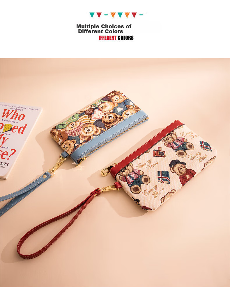 Xiaoxiongyilian Women's Coin Purse, Long Large Capacity Zipper Phone Bag, Canvas Clutch, Trendy Valentine's Day And New Year Gift 5