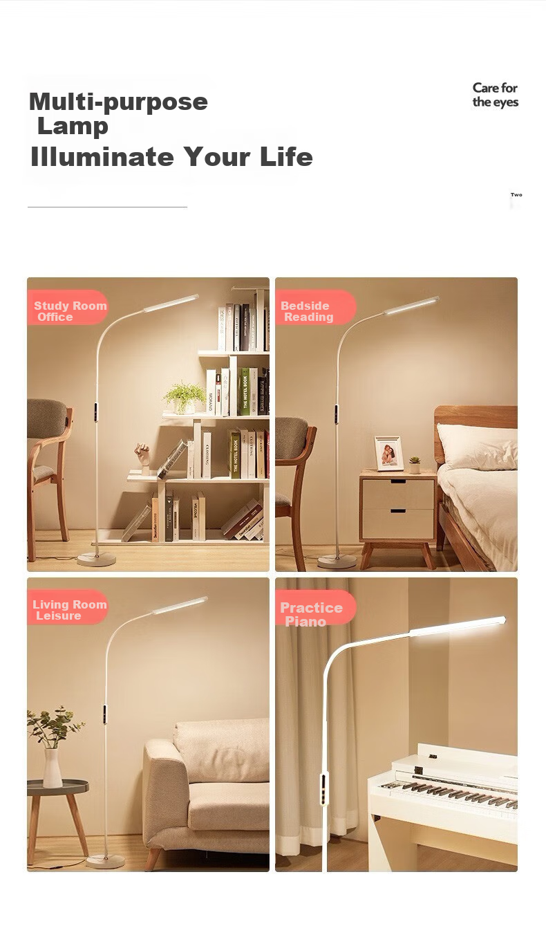 ONEFIRE Floor Lamp, Living Room Floor Lamp, Study Eye-Protection Lamp, Bedroom Bedside Lamp, Piano Lamp, Standing Reading Lamp, Study Room Lamp 7