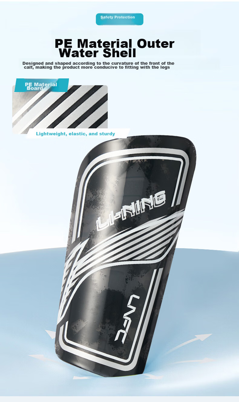 Li-Ning Soccer Shin Guards for Children And Adults, Protective Leg Guards for Competition And Training, Professional Protective Equipment for Men, Size M 7