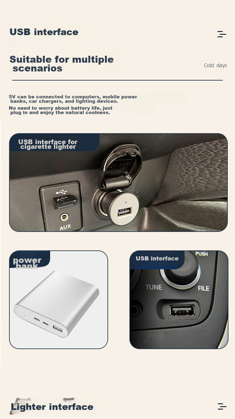 Dijialun High-Power Dual-Head Car Fan USB Summer Car Fan for Sedans, Trucks, Computers, Office Desks And Home Use 10