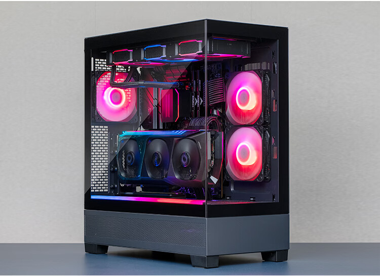 PHANTEKS XT523 View Black Sea View Tempered Glass Full View TX Motherboard Case for Desktop Computer (Side ARGB Light Strip/360mm Water Cooling Support/Type-C) 19