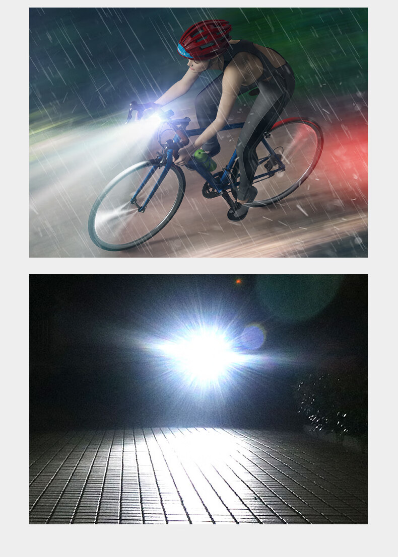 FOREVER Bicycle Front Light, Mountain Bike Equipment Accessory, High-Intensity Mini Flashlight, Bright Outdoor Night Riding Light 12