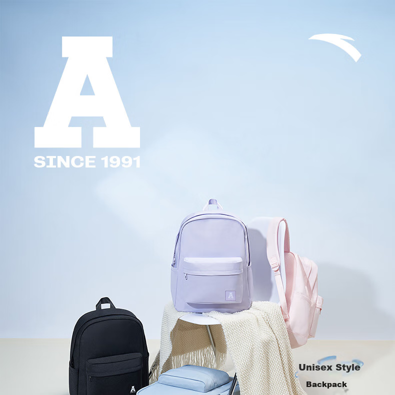 Anta Mochi Backpack Unisex Simple Large Capacity Youth Canvas Hiking Cycling Sports School Bag 20