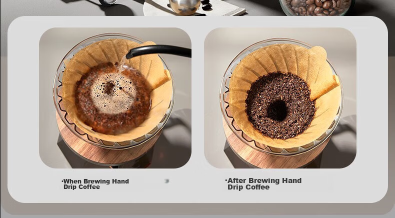 TEOTM Pour-Over Coffee Maker Set, Hand Grinder Coffee Machine, Manual Bean Grinder Set, Home Use Pour-Over Coffee Equipment Gift Box Set 4