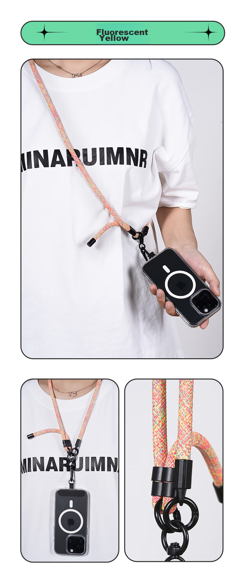BIAZE Phone Lanyard, Neck Strap Crossbody Wearable Outdoor Anti-Theft Cord for Sports Travel Hiking Camera Phone Chain Strap Suitable for Apple 17 Huawei Phones And Others, SP2 China Red 11