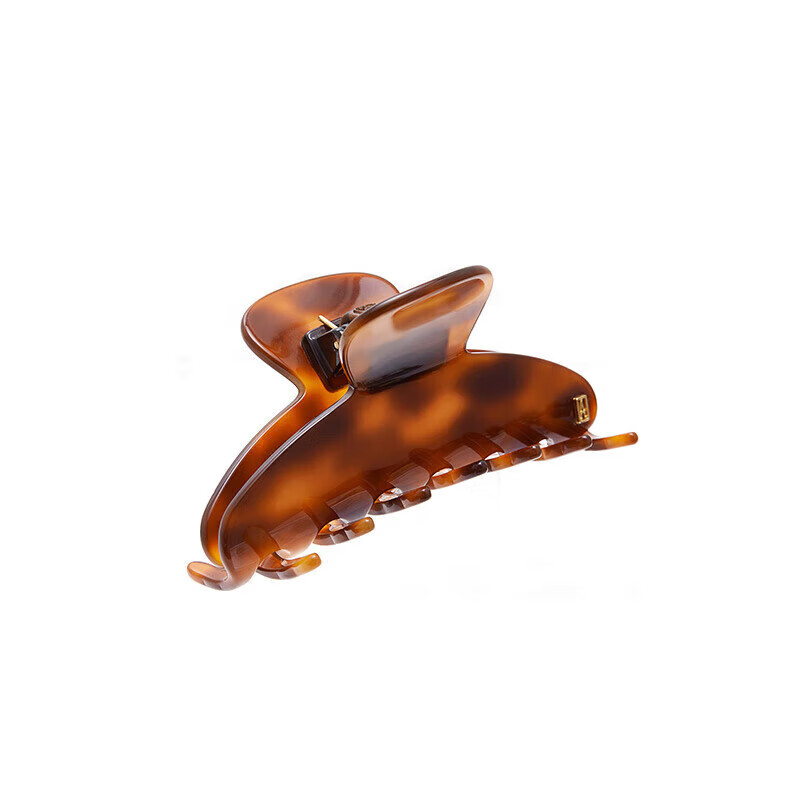 ALEXANDRE DE PARIS Hair Claw Clip, European And American Style Shark Clip, Lazy Styling Hair Clip 7705E Medium Size Hair Accessory, Dark Brown, Mid-Autumn Festival Gift