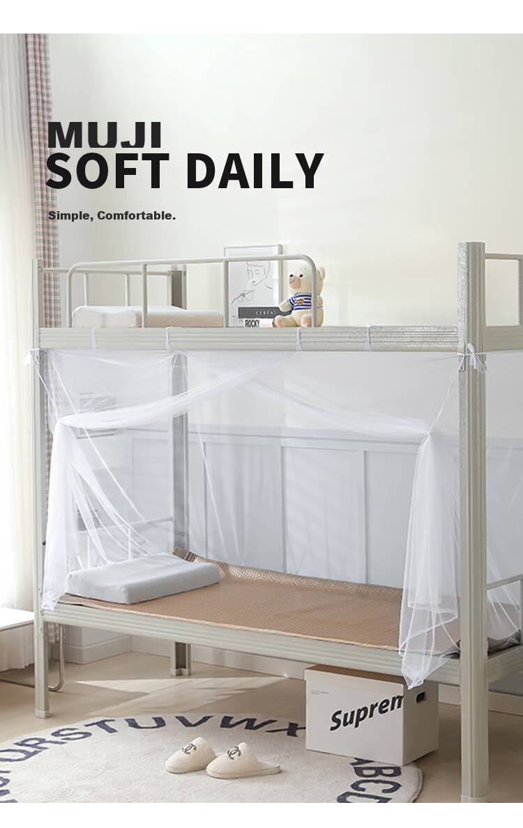 Wuyinliangpin Mosquito Net for Mothers, Babies, Children And Students, Bunk Bed Dormitory Single Double Door Mosquito Net with Dense Mesh, for 1.2-Meter Bed 7