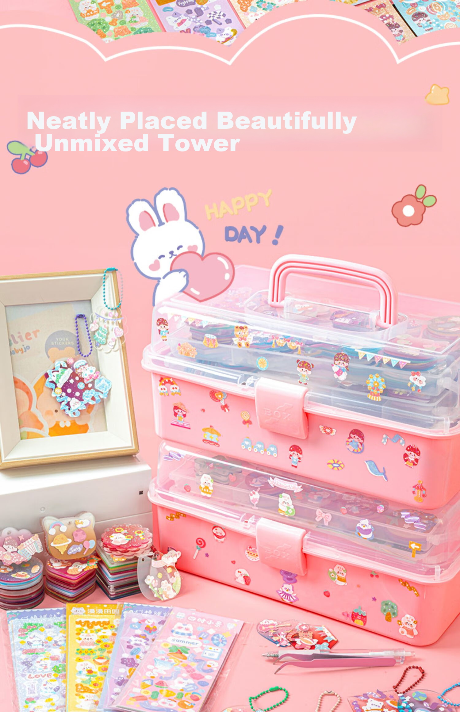 Danmiqi Guka Stickers Complete Set, Children's DIY Craft Gift Box, Guka Sticker Sheet, Girls' Birthday Present 4