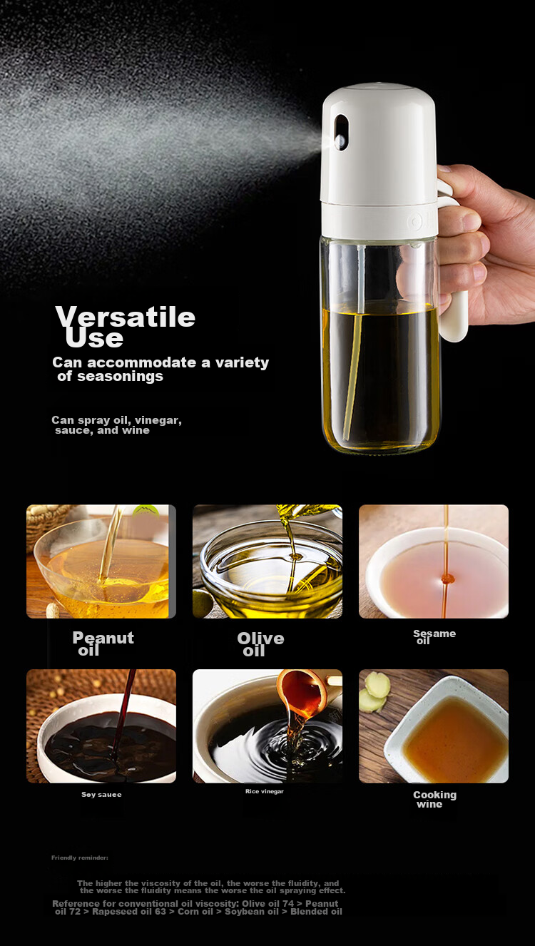 Bear Measuring Oil Sprayer Bottle, Glass Oil Sprayer Bottle for Cooking Oil, Condiment Spray Bottle, Oil Spray Bottle 250mL CX-W0081 5