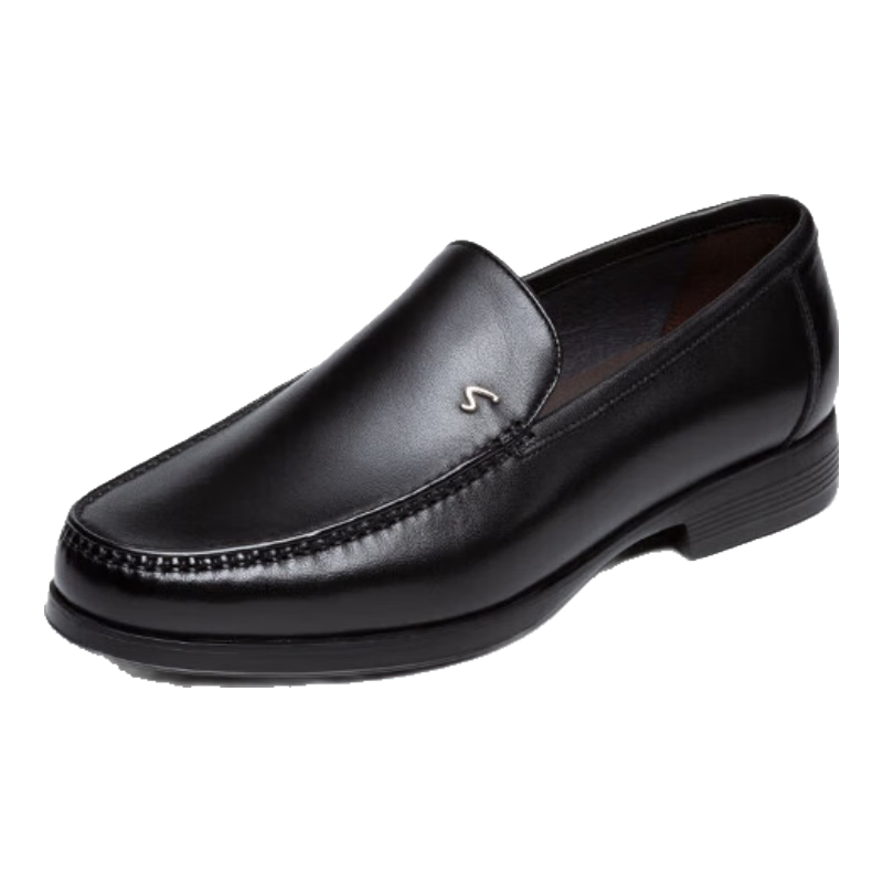 SATCHI Men's Shoes, Lightweight Men's Leather Shoes, Business Formal Shoes, 752442267Z, Black, Size 42