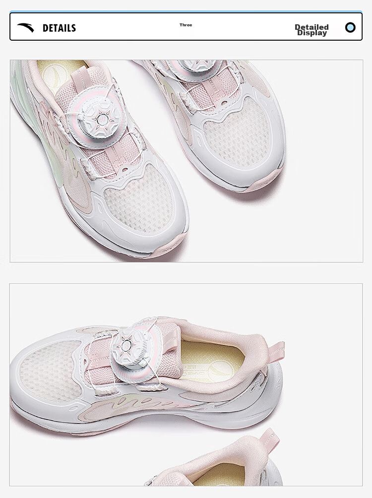 Anta Kids Sports Shoes Girls Toddler 2026 Summer Mesh Breathable Butterfly Wing Casual Shoes 322629922 32