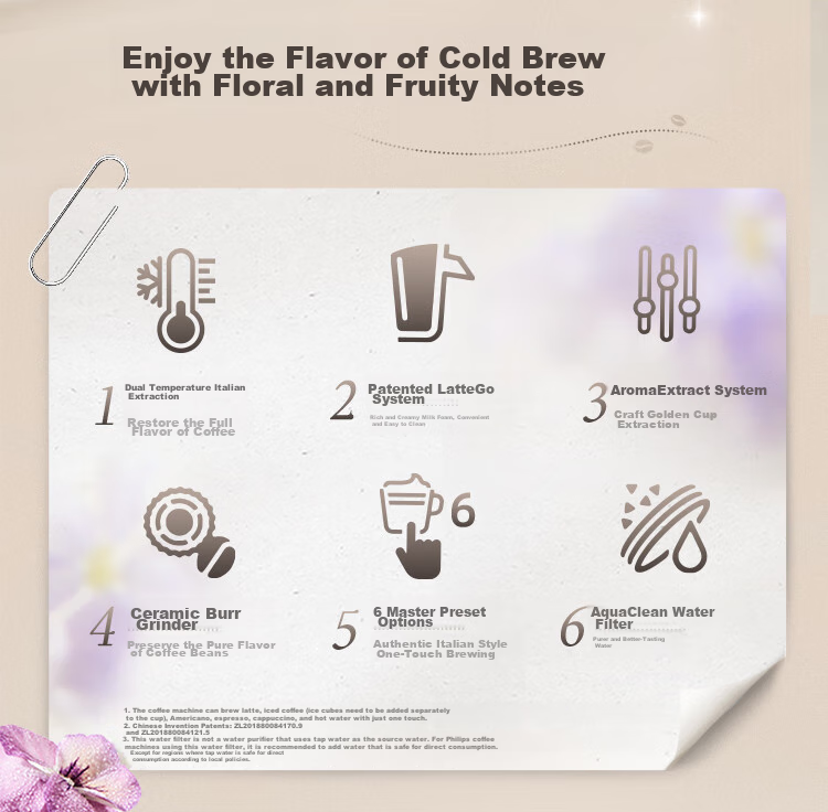 PHILIPS [Wang Kaimu's Choice] Cloud Coffee Machine New 3 Series Home Fully Automatic Italian Espresso Cold Brew Grinding All-In Coffee Machine, One-Touch Milk Coffee, Gift 2