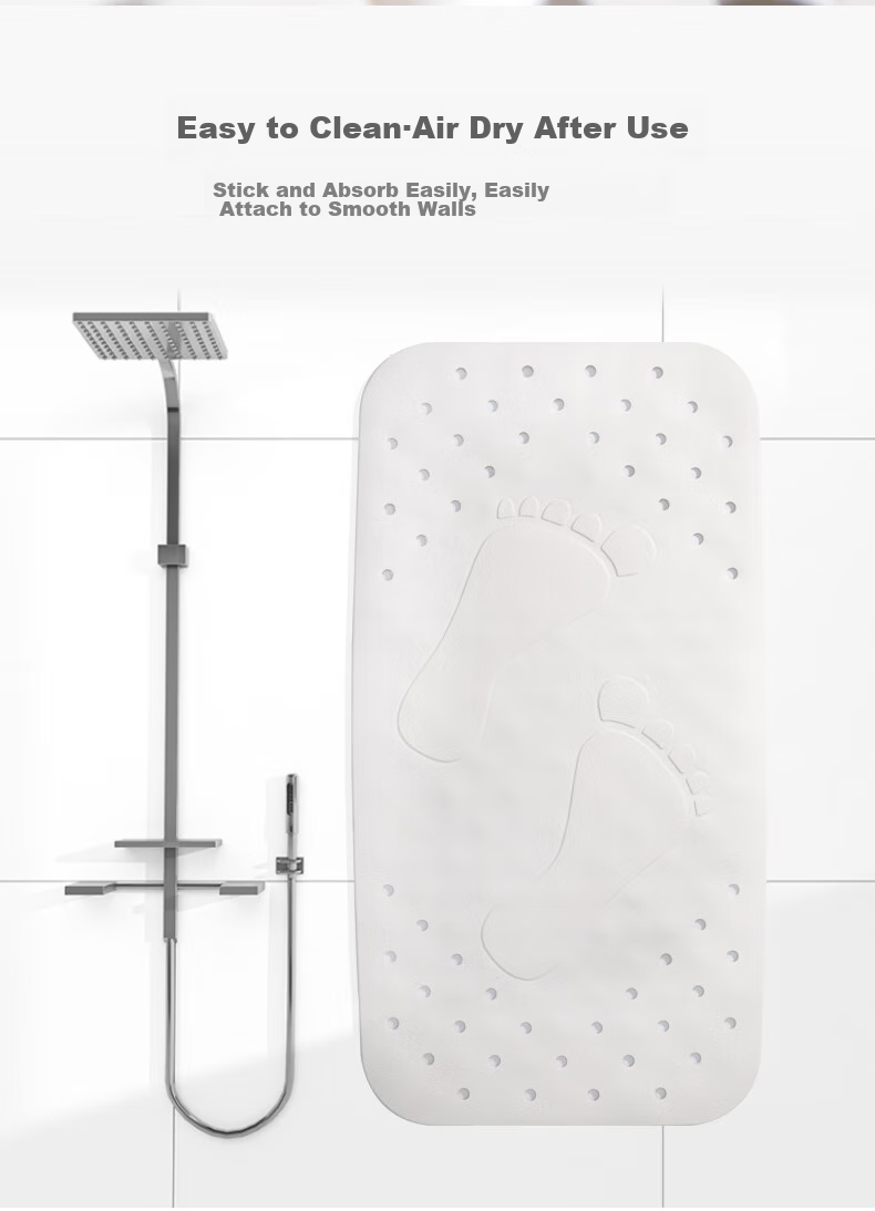 RIDDER German Imported TPE Bathroom Non-Slip Mat, Bathroom Non-Slip Floor Mat, Hollow Deep Blue, 38*72 9