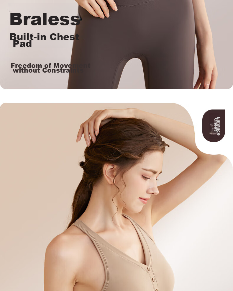 XUEXIMAN Sports Bra for Women with Shock-Absorbing Band, Chest Pads, Yoga Top, Beautiful Back Bra, One-Piece Pilates Fitness Vest 6