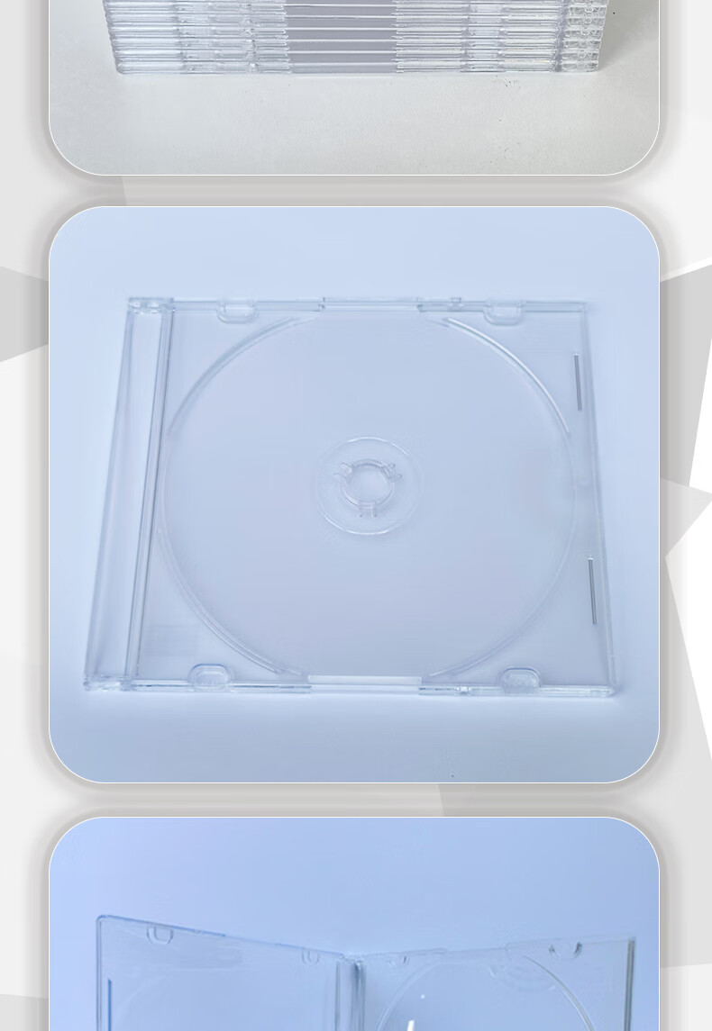 JVC Single Disc CD/DVD Case 5.2mm Transparent Insert Sleeve 10pcs/Box 1
