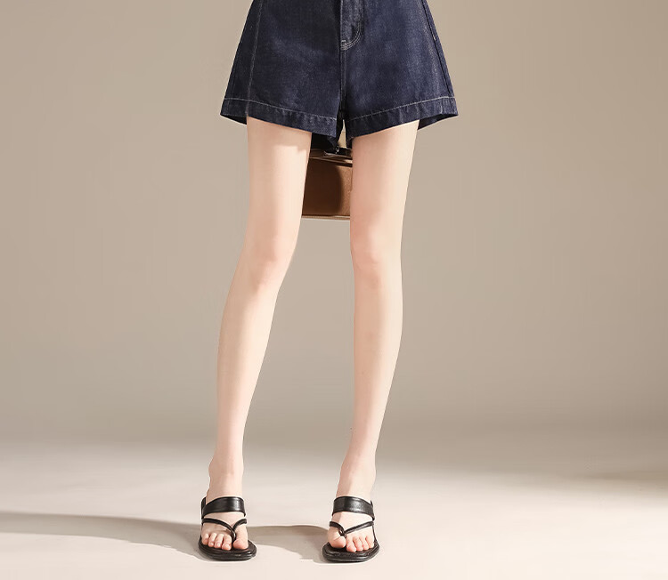 RAIN.CUN High-Waisted Slimming Denim Shorts for Women, 2024 Summer Loose Versatile A-Line Wide-Leg Pants, Hot Pants 2