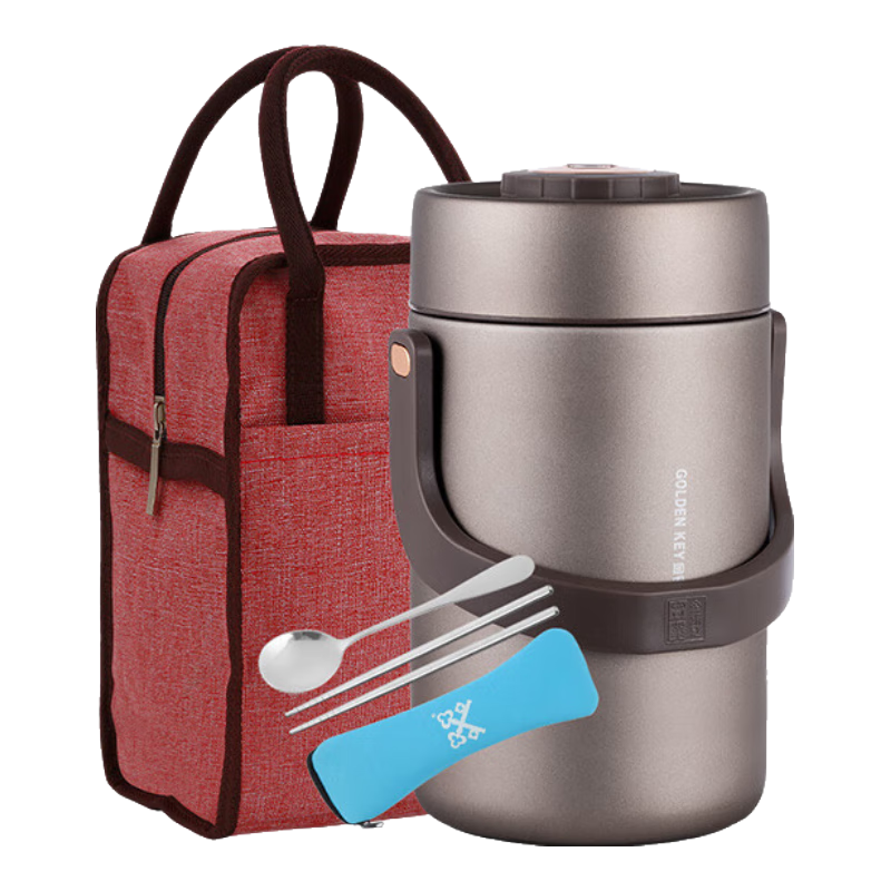 Jinyaoshi 304 Insulated Food Pot, 2.3L Capacity, Slow Cooking, Anti-Spill, Vacuum-Sealed Stainless Steel Lunch Box, Thermal Container GK-MF2300T