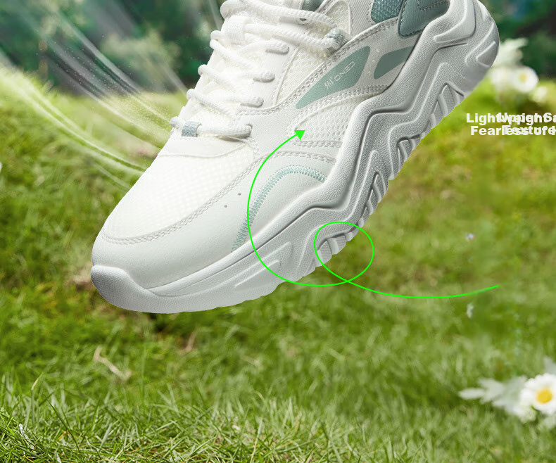 361° Women's Sports Shoes, Spring And Summer Mesh Thick-Soled Heightening Casual Commuter Dad Running Shoes for Women, 682426763F-5 4
