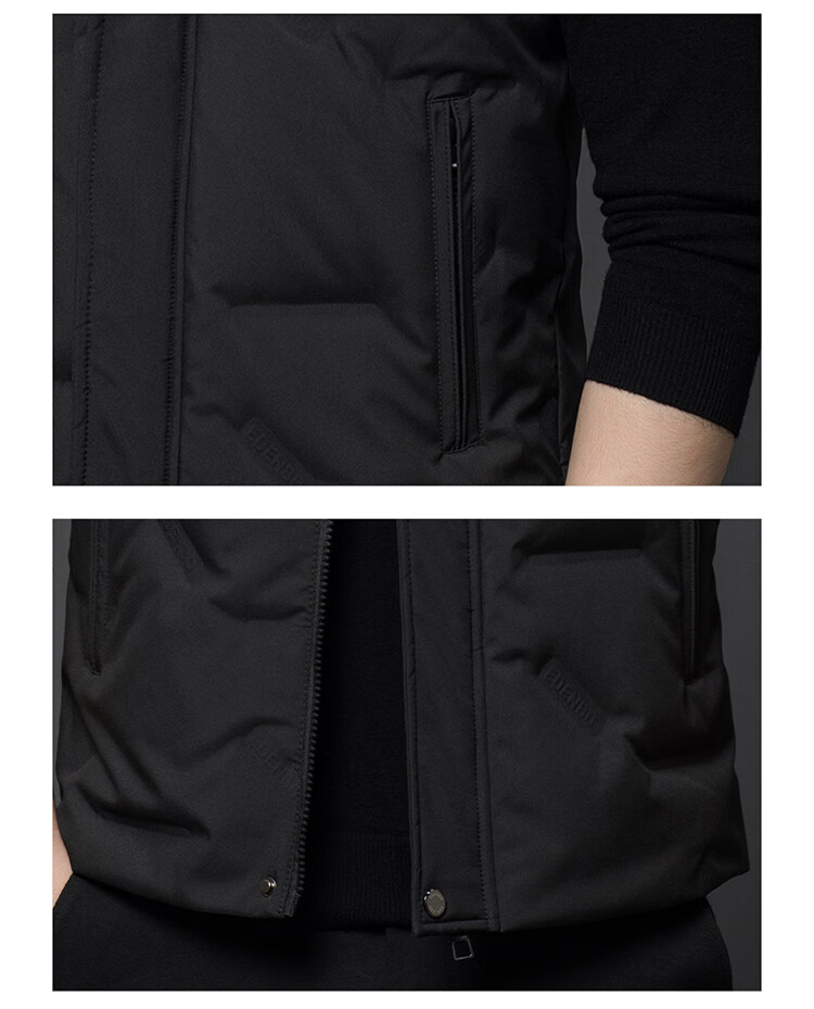 Edenbo Winter Down Vest Sleeveless Jacket Warm Waistcoat Black 170/88A (L) 9