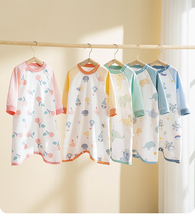 Beitaisi Baby Clothes, Spring And Autumn Cotton Pajamas, All-Season Infant Nightgown, Anti-Kick Blanket, Belly Protection, Cold Prevention Sleepwear 5