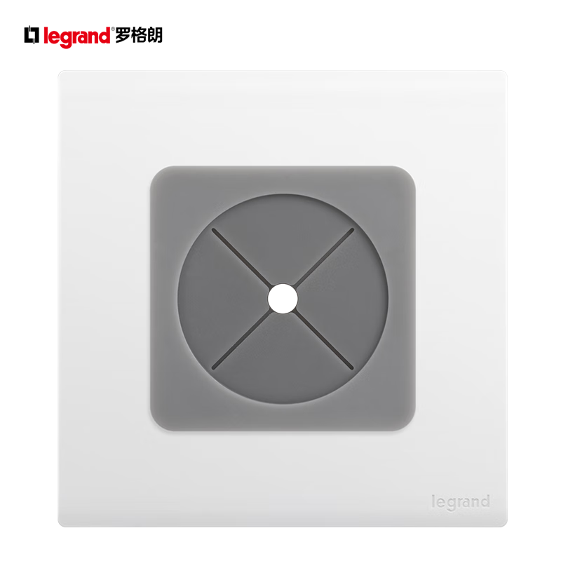 LEGRAND Simple Joy Series Ceramic White 86-Type Wall Socket Blank Panel with Cable Outlet Hole