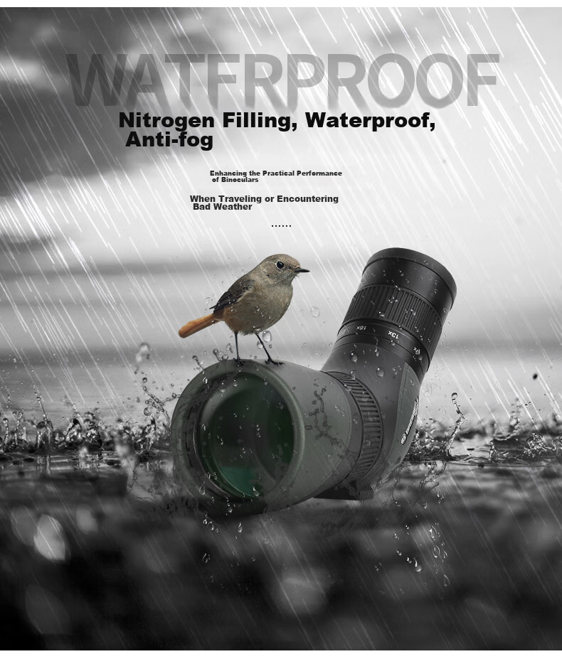 Bresser Zhengtu 9-27x Large Aperture Monocular High Magnification High Definition Low Light Night Vision Bird Watching Telescope, Professional Grade Waterproof Telescope 7