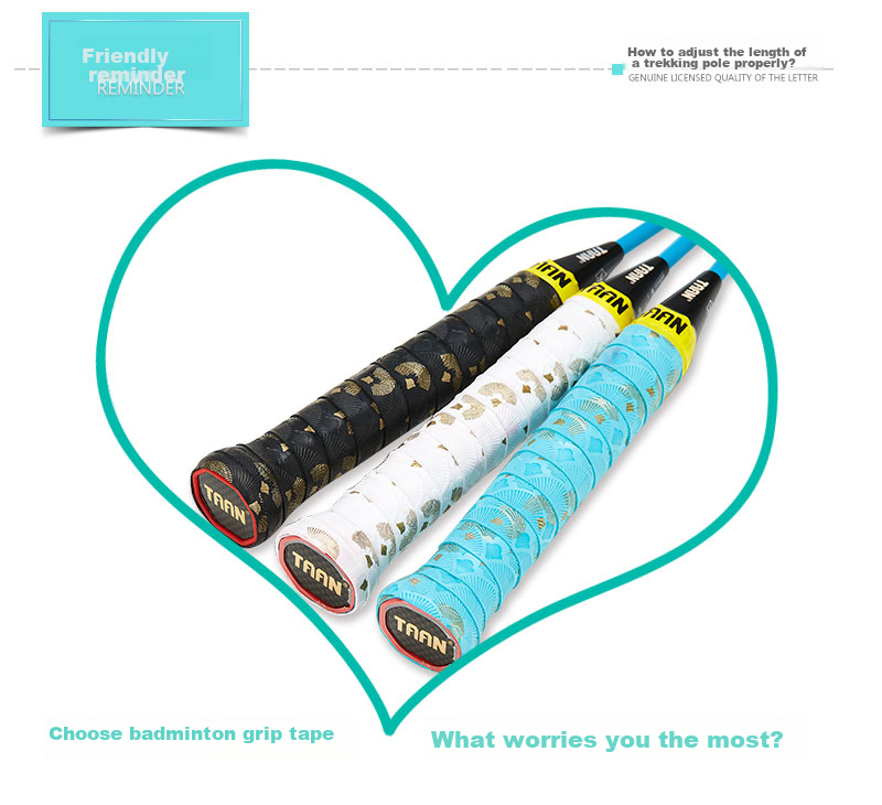 Taan Badminton Racket Grip Tape, Chinese Style Floral Print, Non-Slip, Sweat-Absorbing, Wear-Resistant Handle Tape, X12 Three-Pack Set 10