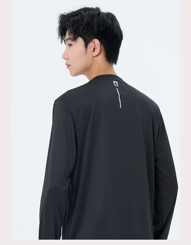 PEAK Sports Sweatshirt, Fitness Wear for Men, Loose-Fitting Casual Round Neck Top, Solid Color, Long Sleeve, without Hood, White, Size L 1