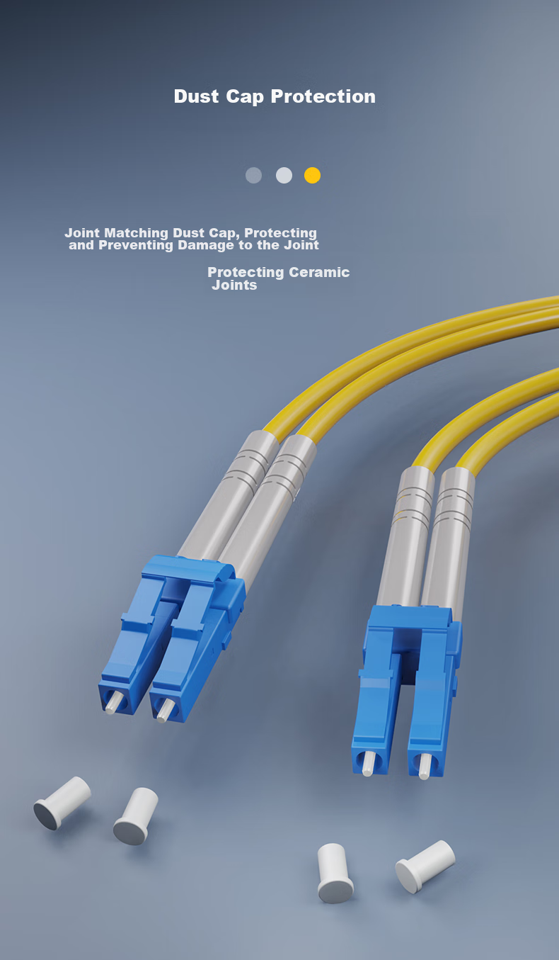 Nokoxin Telecom-Grade Fiber Optic Patch Cable, Single-Mode Dual-Core Fiber Optic Cable, Optical Module, Data Center Connection Pigtail, Supports Customized Length, UPC Connector, 10 Meters LC-LC 7