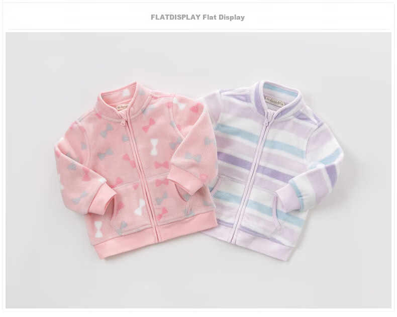 DAVE & BELLA Children's Outerwear, Spring And Autumn Clothing, Baby Stylish Clothes, Girls' Fleece Jacket 7
