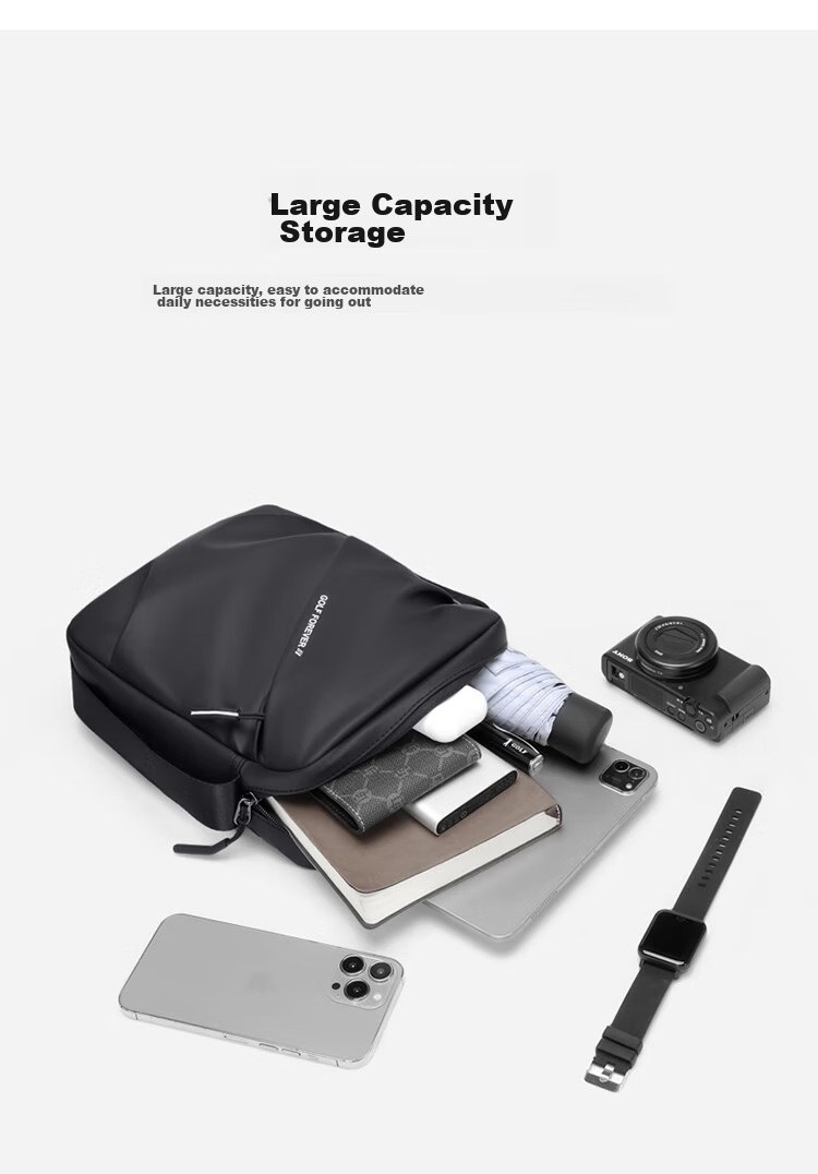GOLF Shoulder Bag for Men, Trendy Crossbody Bag, IPad Phone Pouch, Water-Resistant Vertical Casual Commuter Small Square Bag for Me 6