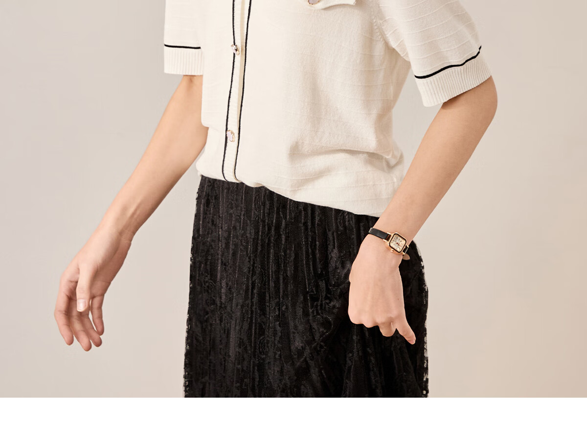Chushen Summer Short-Sleeve T-Shirt for Women, Fashionable Elegant Chanel-Style V-Neck Thin Knitted Cardigan Top S13KT1431 15