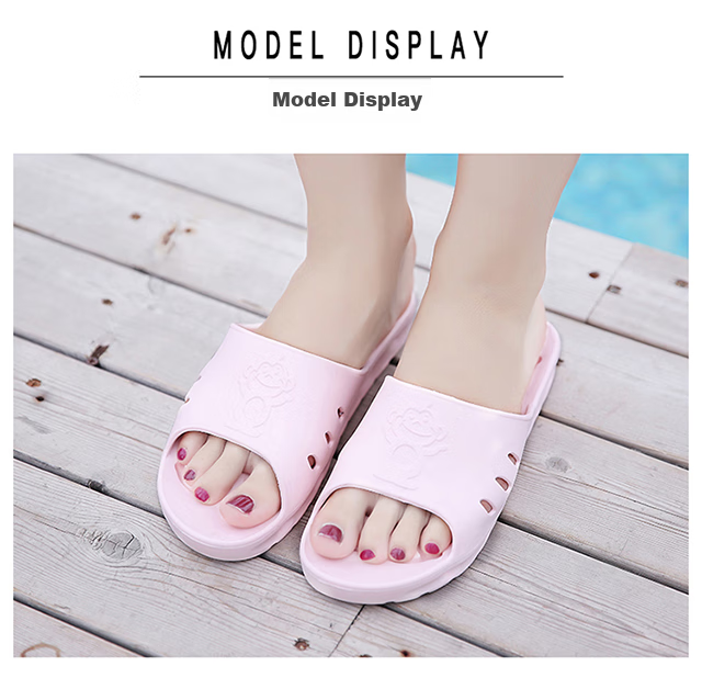 BAIHOU Bathroom Shower Side Drainage Non-Slip Massage Couple Home Use Cool Slippers for Men, Light Blue, Size 47-48 15