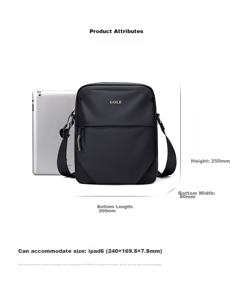 GOLF Shoulder Bag, Casual Crossbody Bag for Men And Women, Lightweight Versatile Handbag, Trendy Phone Pouch, Sports Bag 12