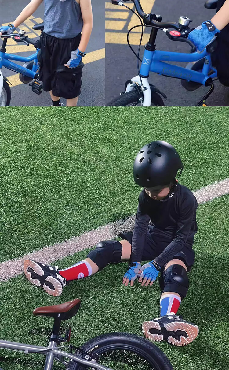 Ousen Children's Sports Gloves, Outdoor Rock Climbing, Single Bar Anti-Slip, Mountain Climbing, Cycling, Roller Skating, Wear-Resistant, Half-Finger Protection for Boys And Girls 8