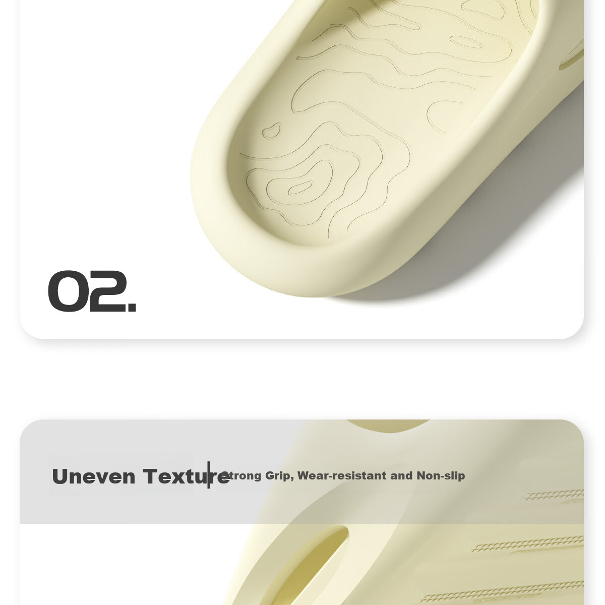 TZLDN Squishy Feeling Slippers for Men, Summer Indoor Home Thick-Soled Non-Slip Couple Sandals for Women, Outdoor Wear, Light Khaki, Size 36-37 19