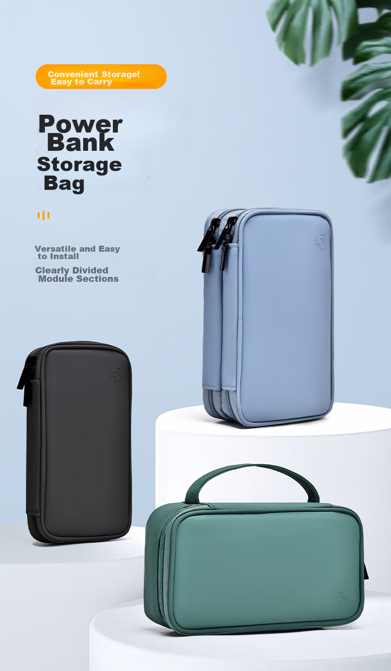 DiYi Workshop Large Capacity Portable Waterproof Hard Drive Storage Bag Compatible with Xiaomi, Coolpad, Huawei, Pisen, Apple, Aigo, Yoobao 30000mAh Power Bank Case 1
