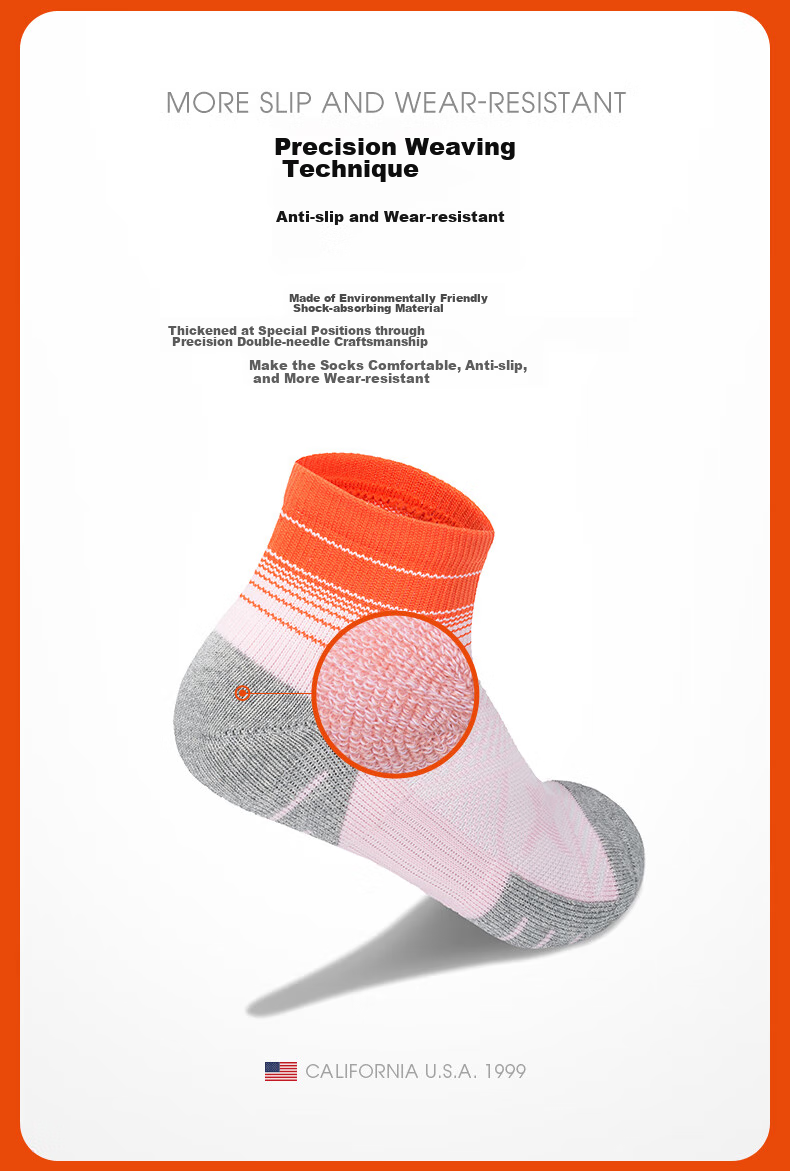 TFO Competition-Grade Outdoor Socks, Comfortable Breathable Mid-Calf Hiking Socks for Sports And Trekking, 2202402 Women's Light Pink 5