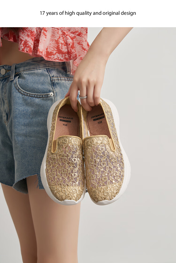 J&M Walking Shoes for Women, Summer Middle-Aged And Elderly Breathable Soft Sole Non-Slip Mesh Slip-On Mom Shoes, Beige, Size 40 11