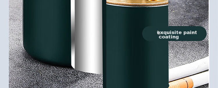 Jidukongjian Thickened Windproof And Ash-Proof Stainless Steel Ashtray, Home Office Desk Decoration, Dark Gree 20