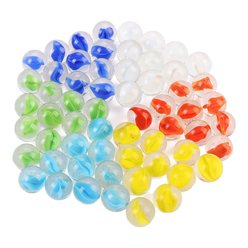 Shenglv Jumping Chess Marbles, Glass Beads, 16mm, 60 Pieces, High-Definition, Colored Glass Beads, for Gardening, Fish Tank Decoration, Flower Arrangement