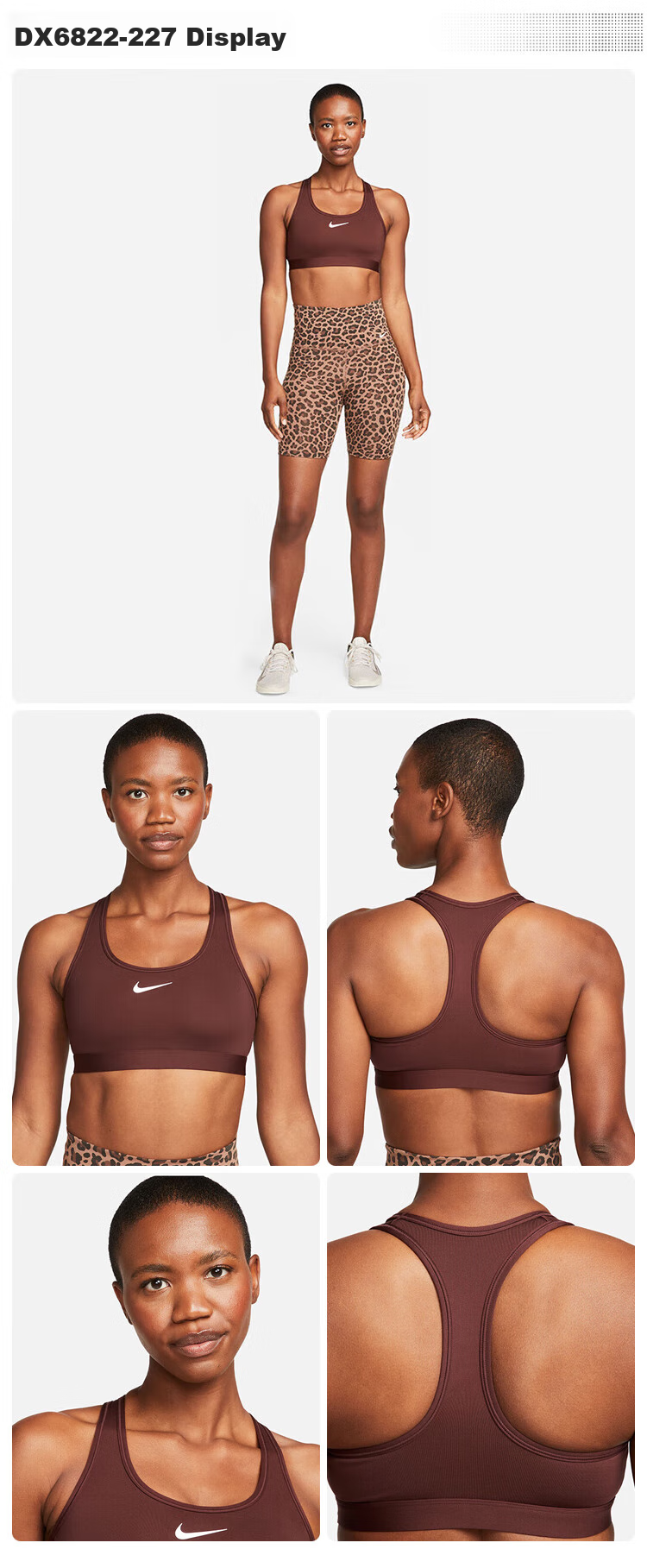 NIKE Women's Sports Bra, Medium Support, MED SPT BRA Sports Bra, DX6822-100, White, Size M 5